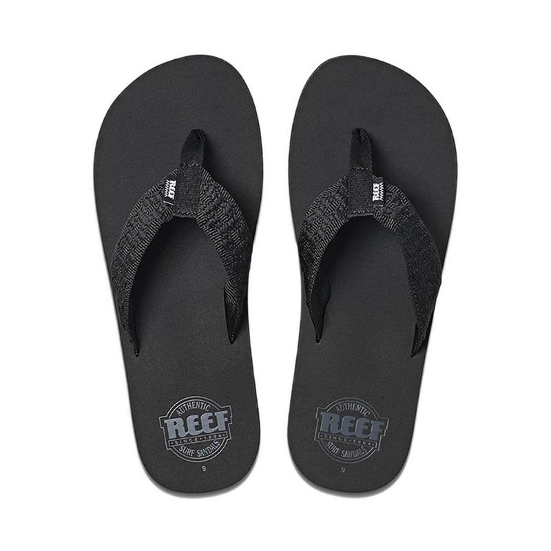 REEF SMOOTHY MENS SANDALS - BLACK