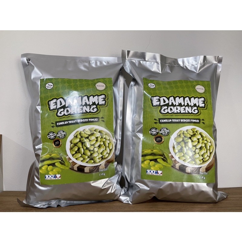 

camilan gurih bergizi edamame goreng kemasan 1kg