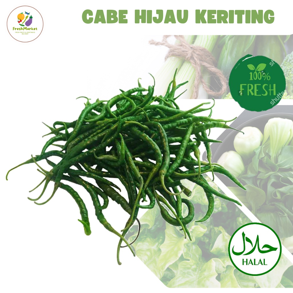 

Cabe Hijau Keriting Segar 250 Gram Freshmarketlampung