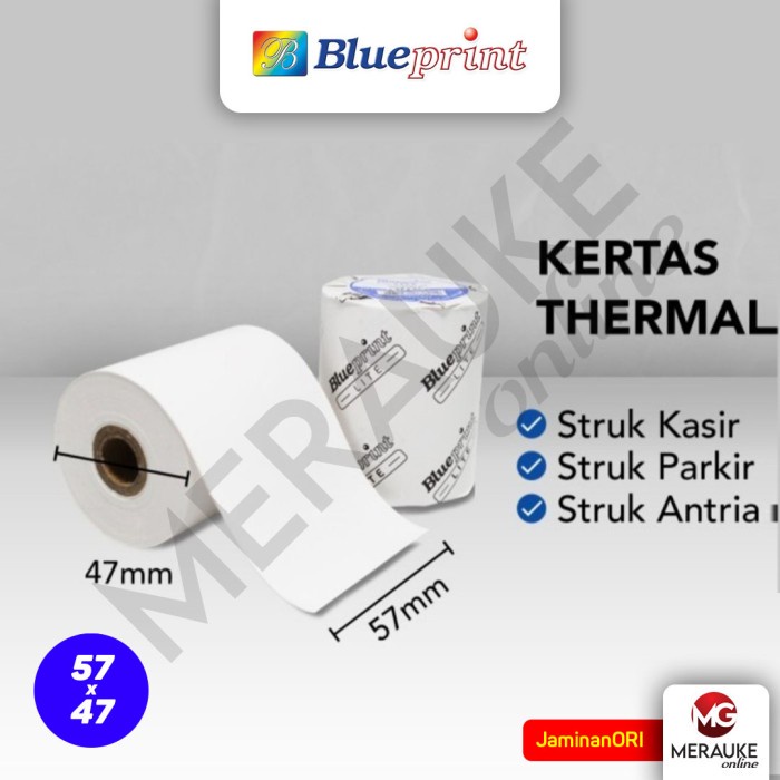 

BLUEPRINT Lite Kertas Thermal / Kertas Kasir 57 mm x 47 mm