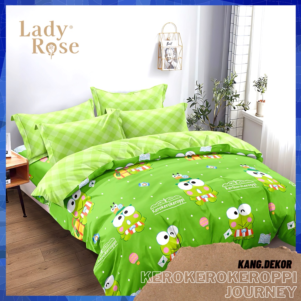 BEDCOVER LADY ROSE KARAKTER KEROKEROKEROPPI JOURNEY QUEEN KING SINGLE SIZE 160X200 180X200 120X200 B