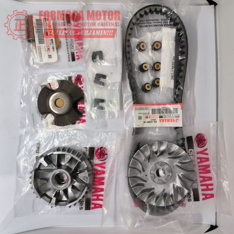 RUMAH ROLLER ASSY MIO/ MIO SOUL/ MIO SPORTY+ KIPAS ROLLER + VAN BELT ASLI YAMAHA 100%ORIGINAL