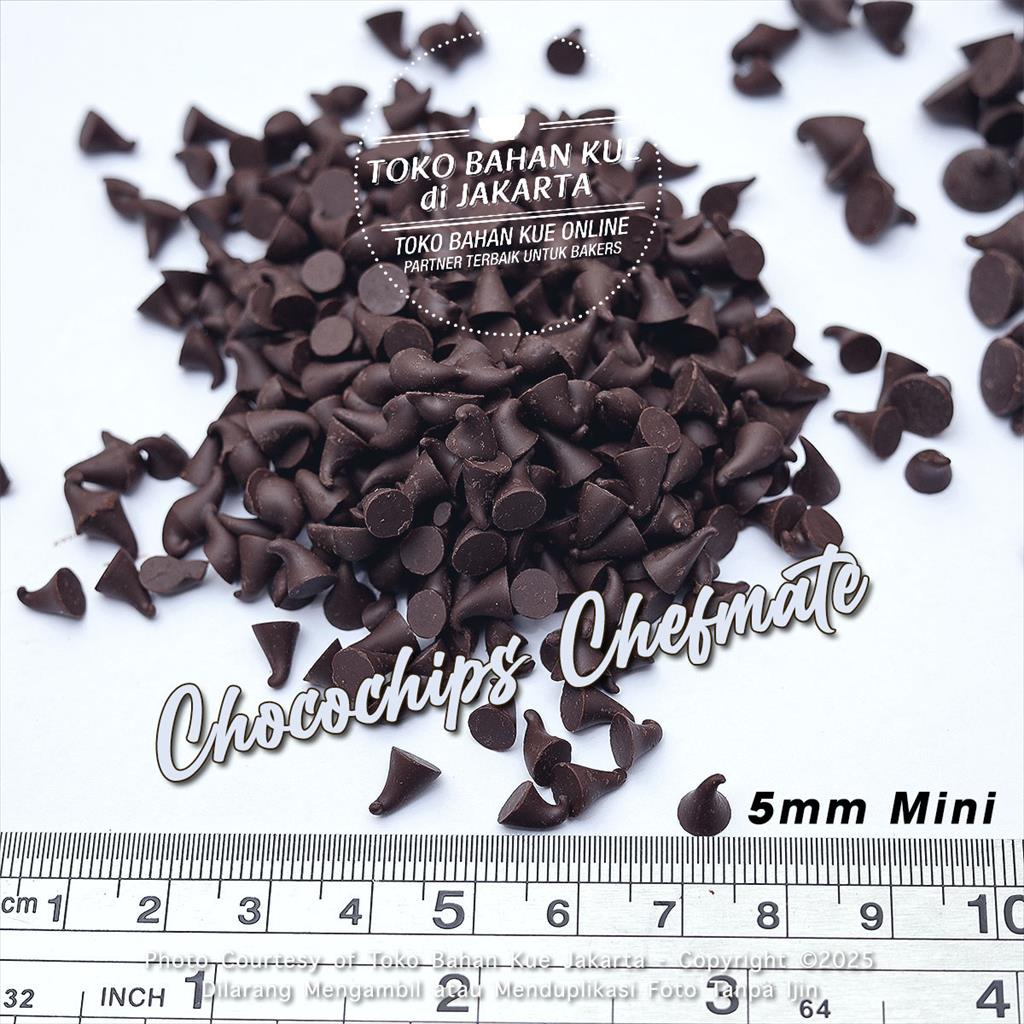 

Chefmate Chocolate Chips MINI 250gr Compound Cokelat Topping Chocochips Cookies