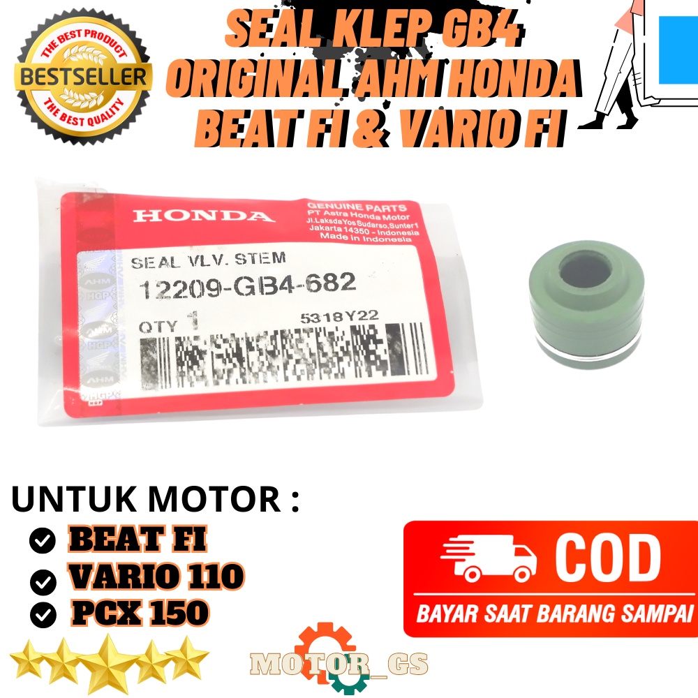 Seal Klep GB4 Original AHM Honda Beat FI - Scoopy - Vario FI - Verza 150 - Supra X 125