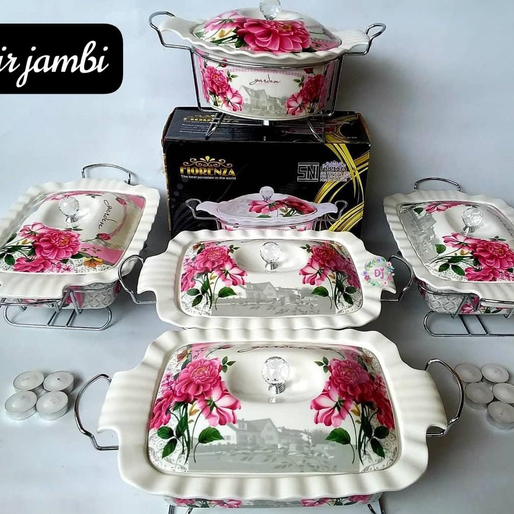 Prasmanan fiorenza /prasmanan keramik mewah/basi prasmanan set fiorenza/wadah lauk keramik set