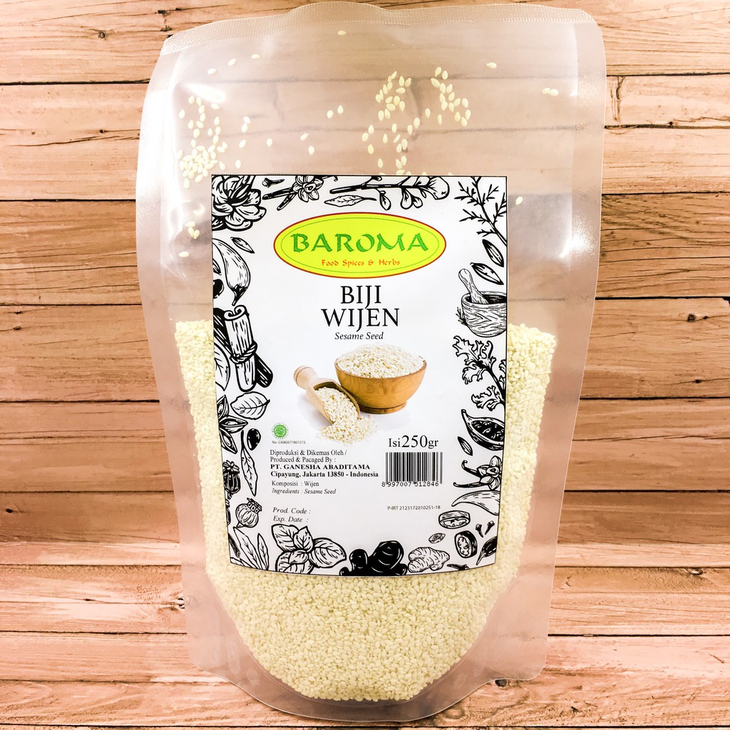 

Wijen / Sesame Seed 250gr - Baroma Bumbu rempah