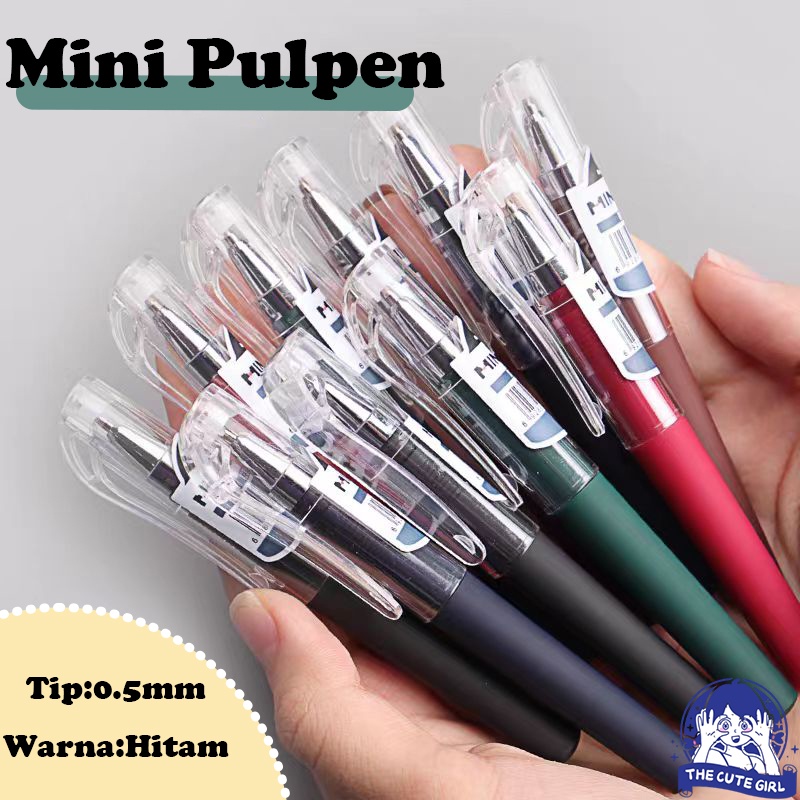 

Pocket mini pen gel 0.5mm black ink portable signature Pulpen signpen korean macaron Bullpoin - Stazionario