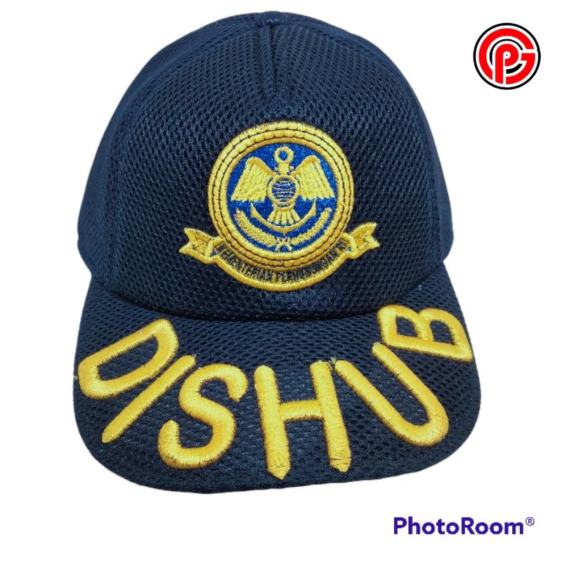 Best Seller Topi Dishub / Topi Dinas Perhubungan / Topi Perhubungan Full Bordir / Topi Lapangan Dish