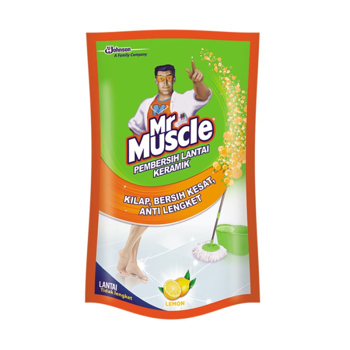 Mr. MUSCLE Pembersih Lantai Keramik Lemon Pouch 720ml