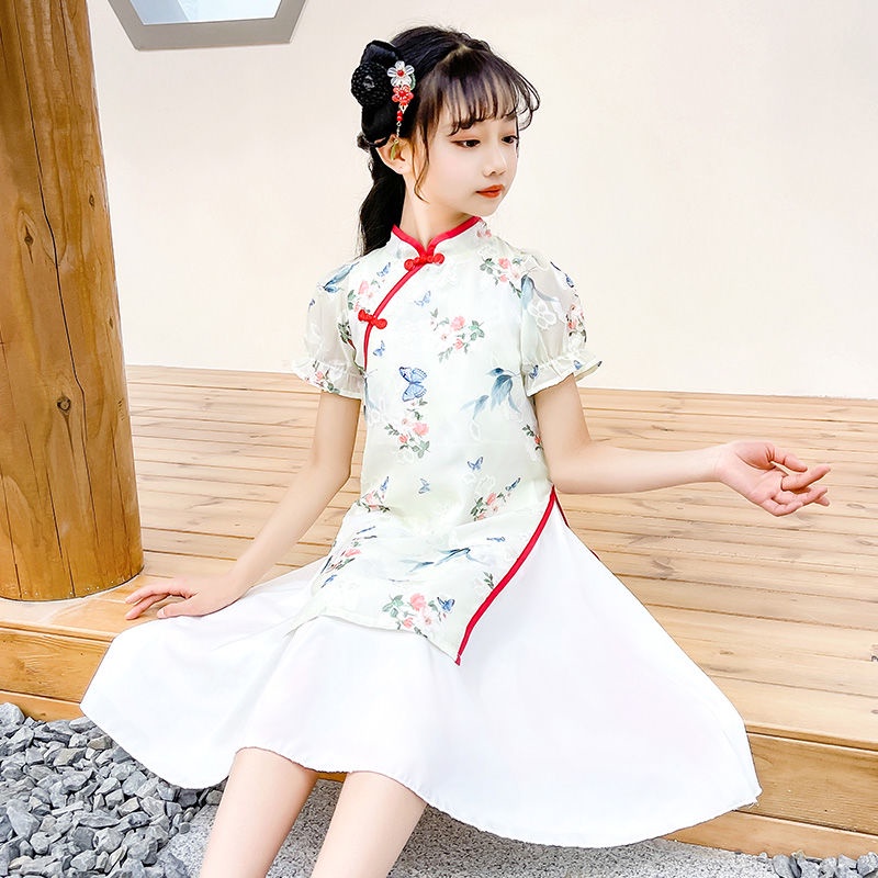 Girl's cheongsam dress, Republic of China style Tang suit