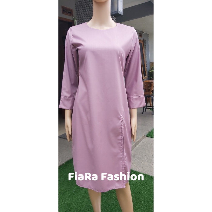 Tunik Panjang Katun Toyobo - Tunik Jumbo / LN.01 - Lilac, S