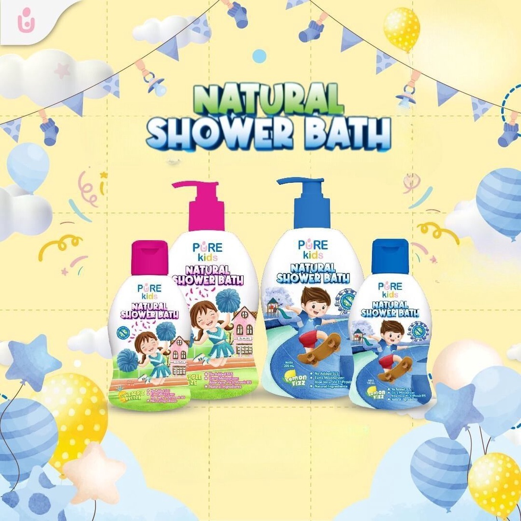 Pure BB Baby Kids Natural Shower Bath 100ml 300ml Sabun Mandi Cair Anak Bayi - LOVELY PLACE