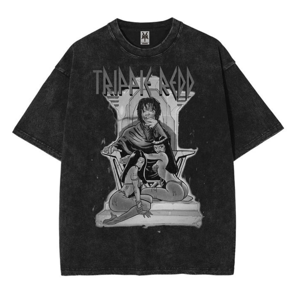 Kaos oversize trippie redd the king washed washing vintage tee