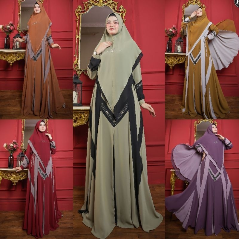 AQIFA SERIES SYARI BY HK DERMAWAN Gamis Syari Branded READY RUMAH GAMIS SURABAYA