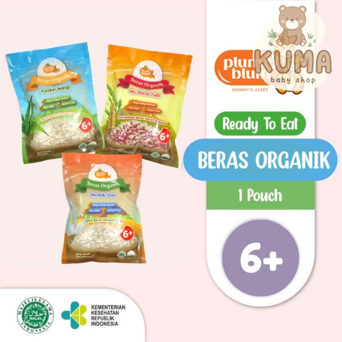 Plum & Blum Beras Organik MPASI Beras Merah Beras Mentik susu Pandan