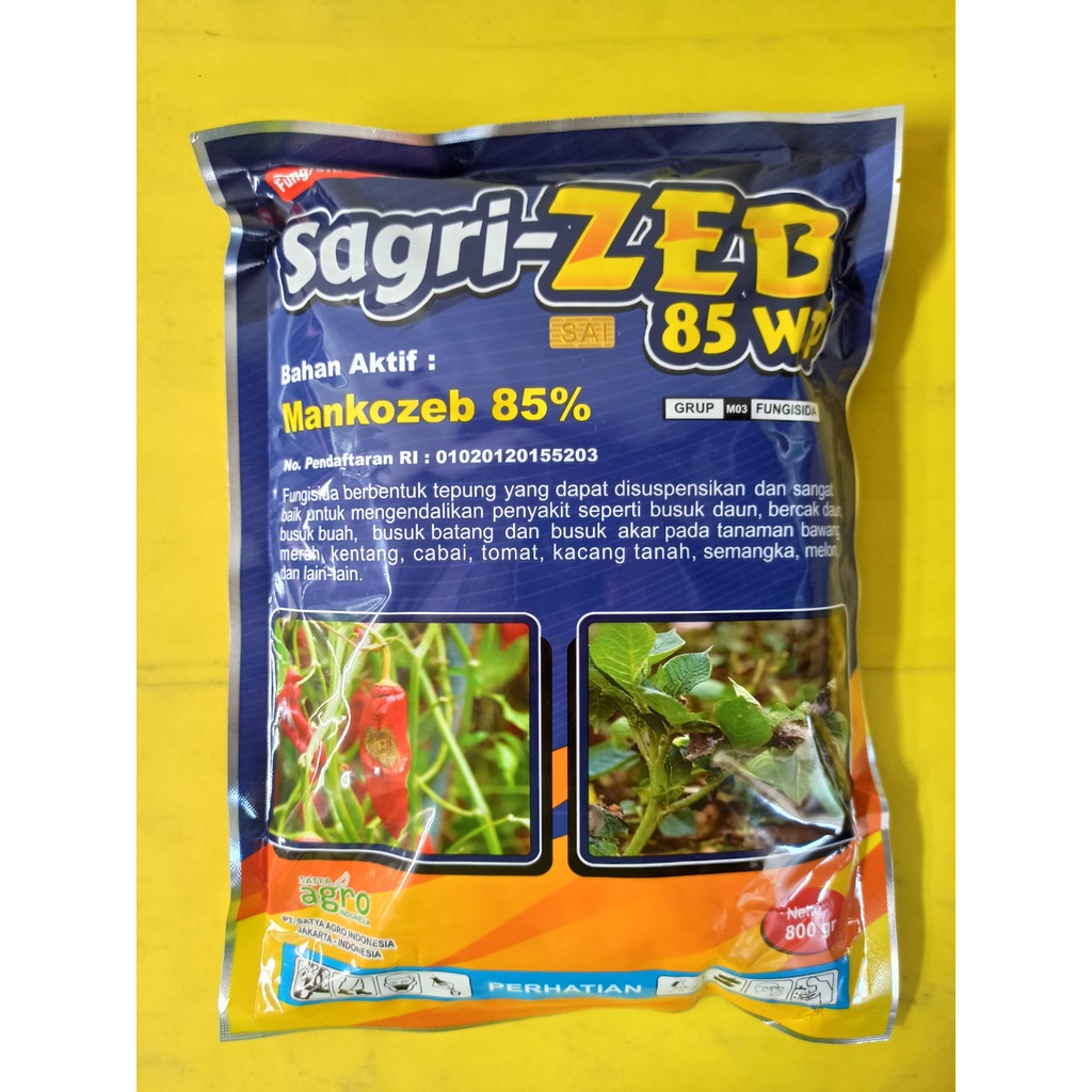 Fungisida SAGRI-ZEB sagri zeb 85wp mankozeb isi 800gr dari SATYA AGRO