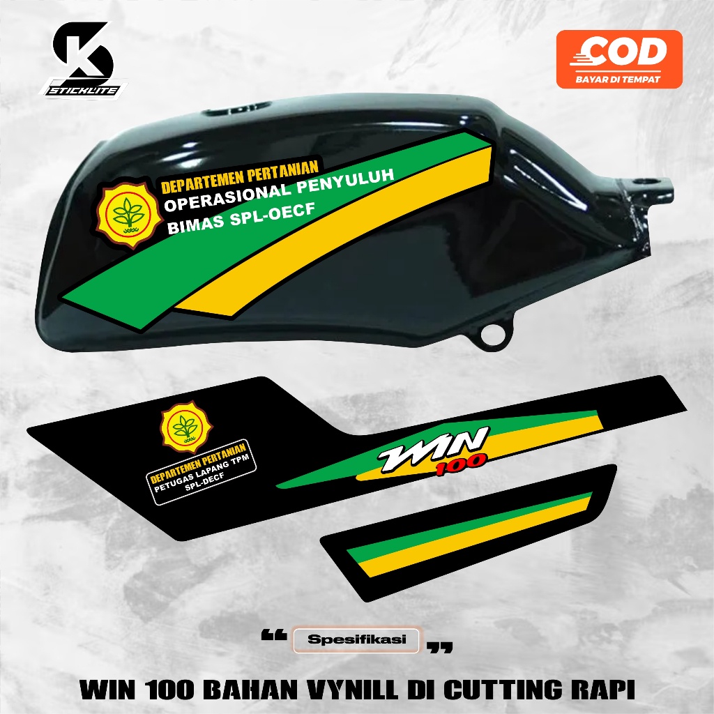 stiker motor - striping HONDA WIN 100 sticker variasi kendaraan dinas