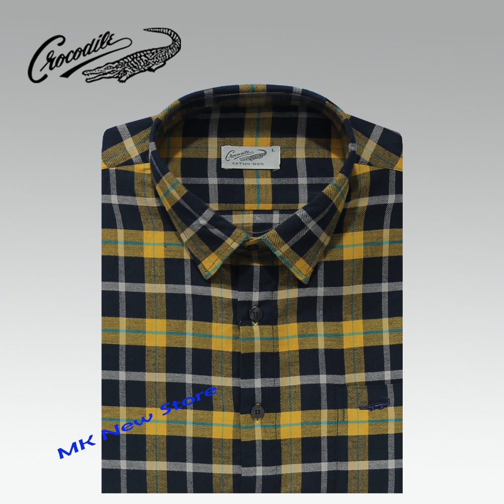 Kemeja Pria Flanel Lengan Pendek Crocodile 828-1039