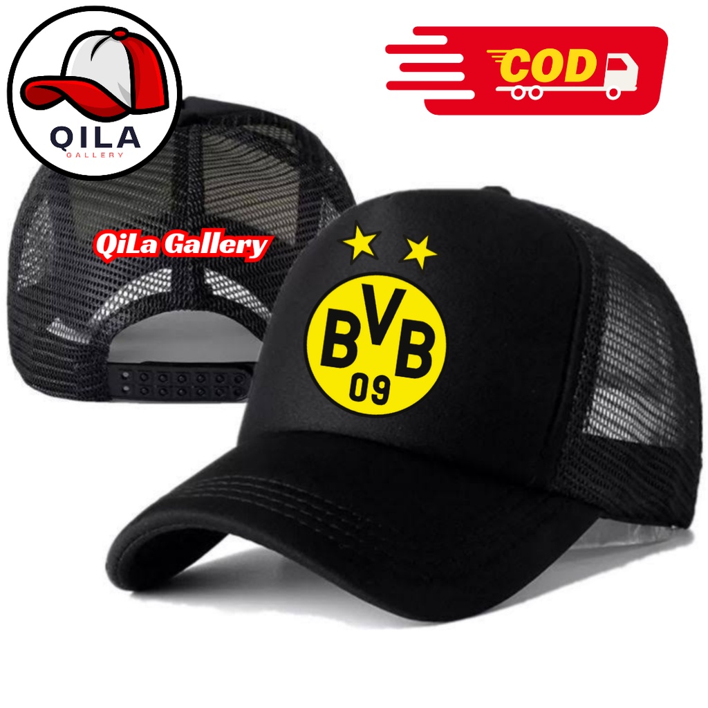 QiLa Gallery Topi Trucker BORUSSIA DORTMUND - Topi Distro BORUSSIA DORTMUND Logo - Topi BORUSSIA DOR