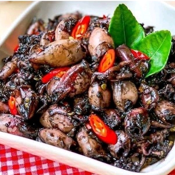 

oseng cumi hitam pedas /cumi bumbu hitam pedas