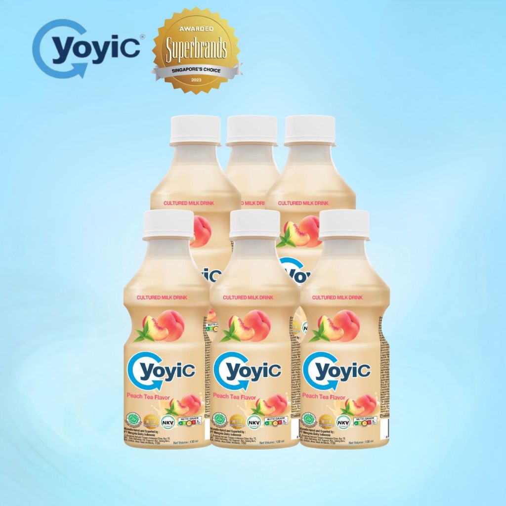 

6 Botol YoyiC Minuman Susu Fermentasi Rasa Peach 130 ML*6