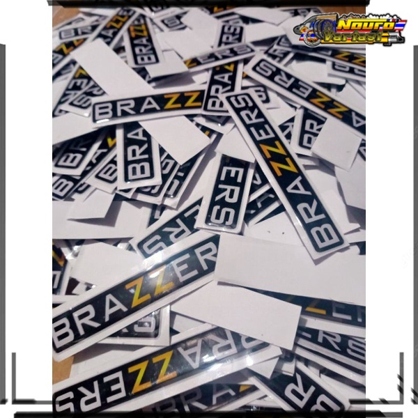 Stiker resin timbul BRAZZERS brazzers kualitas terbaik