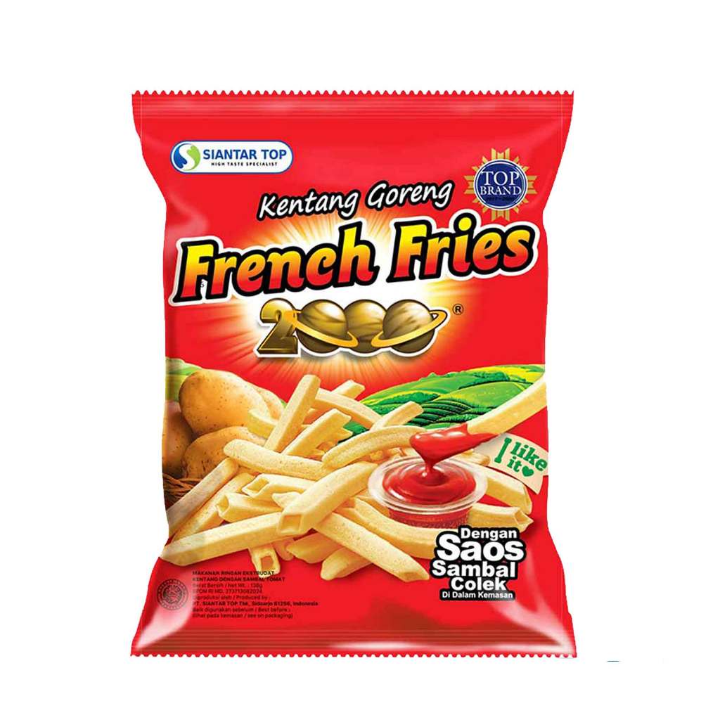 

French Fries 2000 / Kentang Goreng / Snack Kentang & Saus Sambal / 62gr I CEMILAN ENAK MURAH