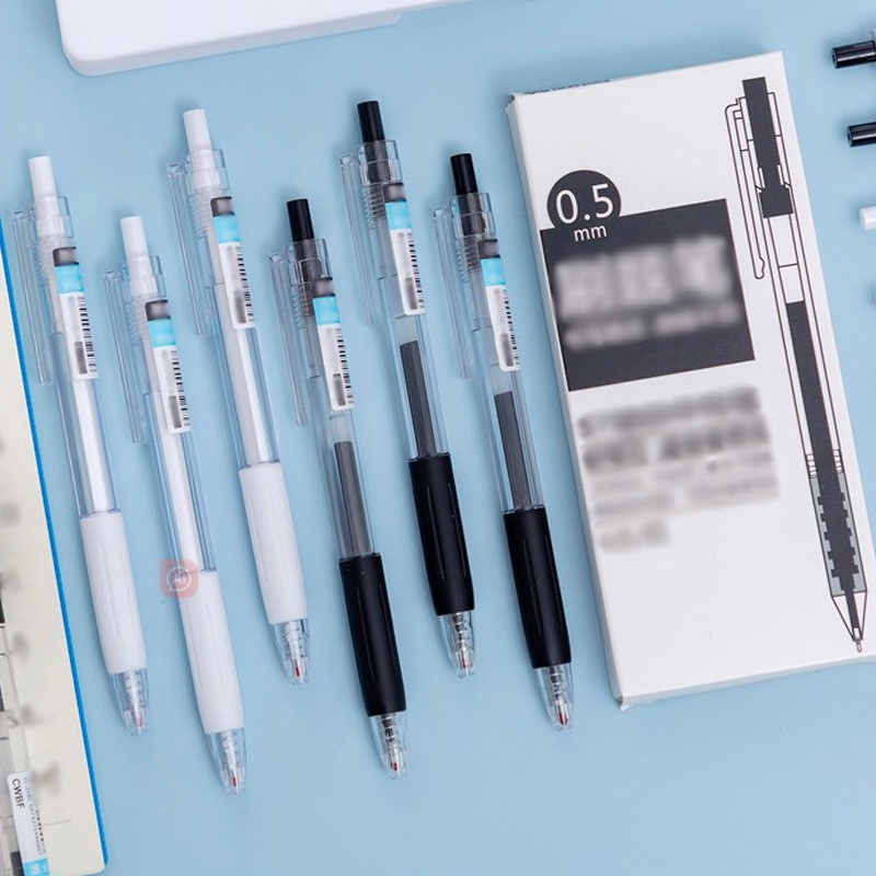 

✨COD 1pc Pena Gel Dorong Sederhana Korean Style Pulpen Tinta Gel Hitam Retractable Portable Untuk Pelajar-GS