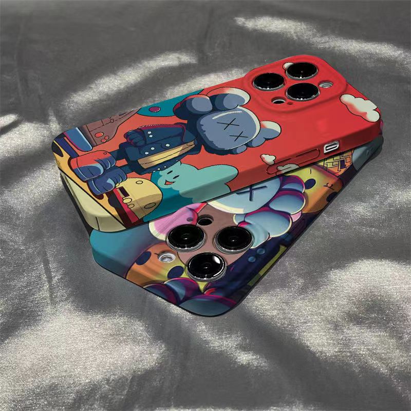 Kaws Doll Glossy lucu Hard Case For IPhone 6 6s 6 Plus 6s Plus 7 8 SE 7 Plus 8 Plus X Xs Xr Xs Max 1