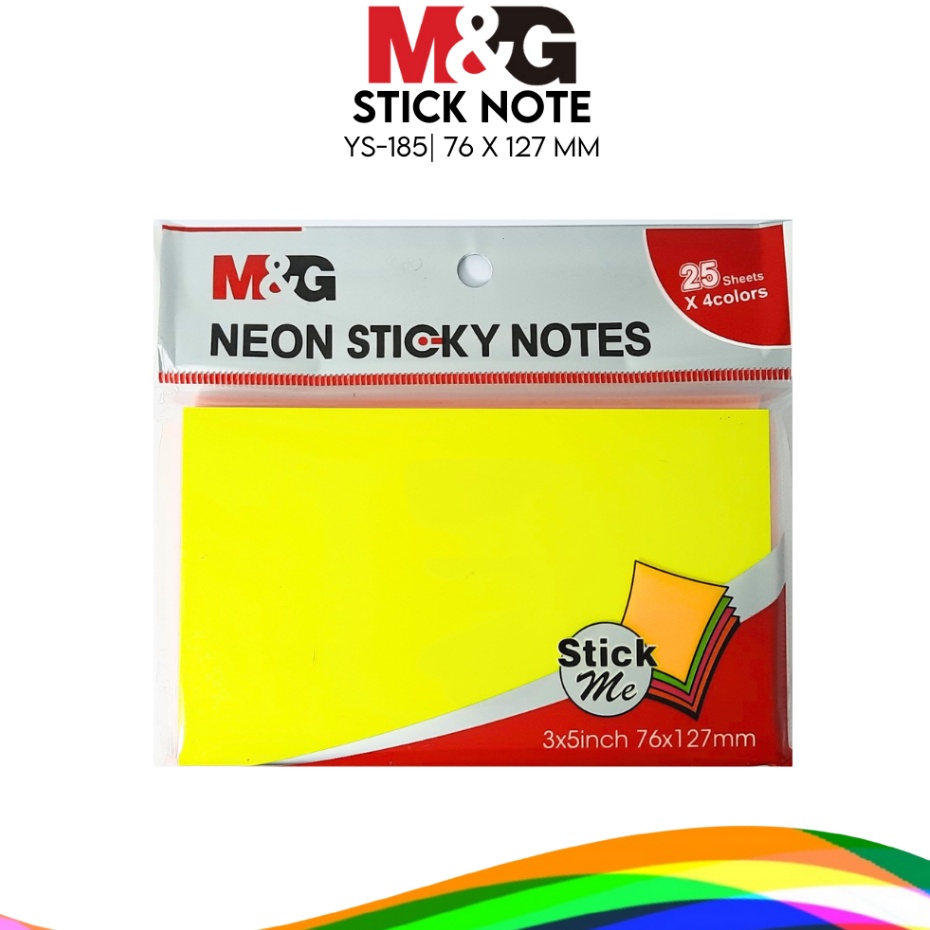 

M&G Sticky Note 100 lembar (25 lembar x 4 warna) 76 x 102 mm ys 184