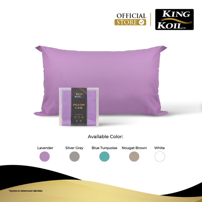 Ready King Koil Sarung Bantal Nano Fiber King Pillow - Nude Green 60x90 - Nougat Brown, BUY 1