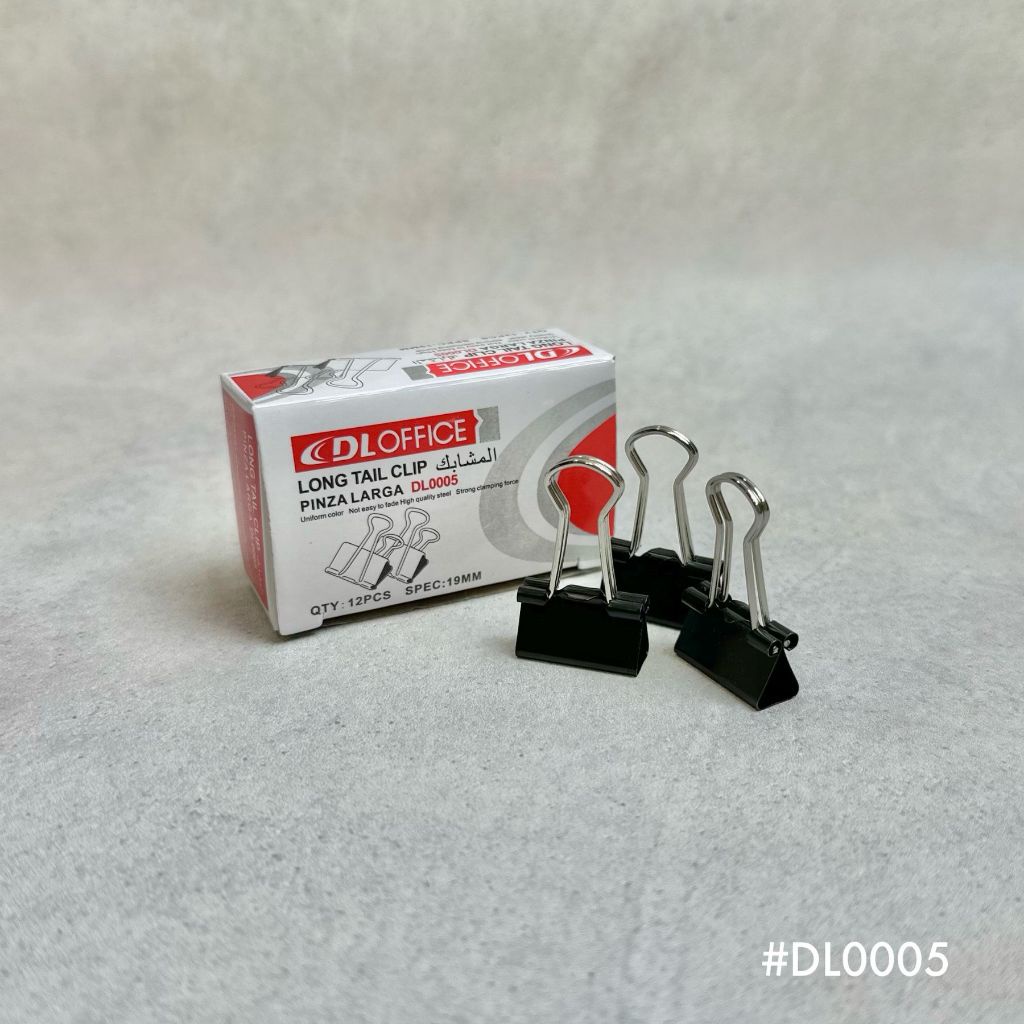 

Binder Clip Impor DL005 Ukuran 19 mm Penjepit Kertas No 107 Klip Binder 1 Box Isi 12 Pcs - ABQ