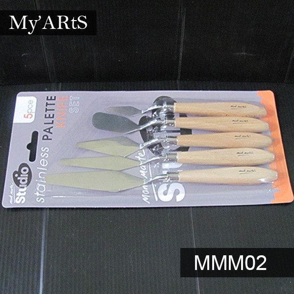 

Mont Marte Palette Art Knife Set 5 Pisau Lukis Stainless Gagang Kayu Myarts