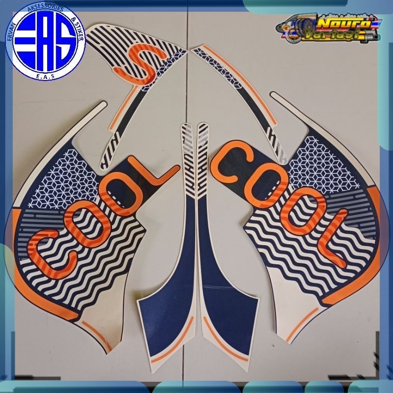 Stiker Striping honda Scoopy 2021 2022 sporty fashion blue cool  motor standar  bagus