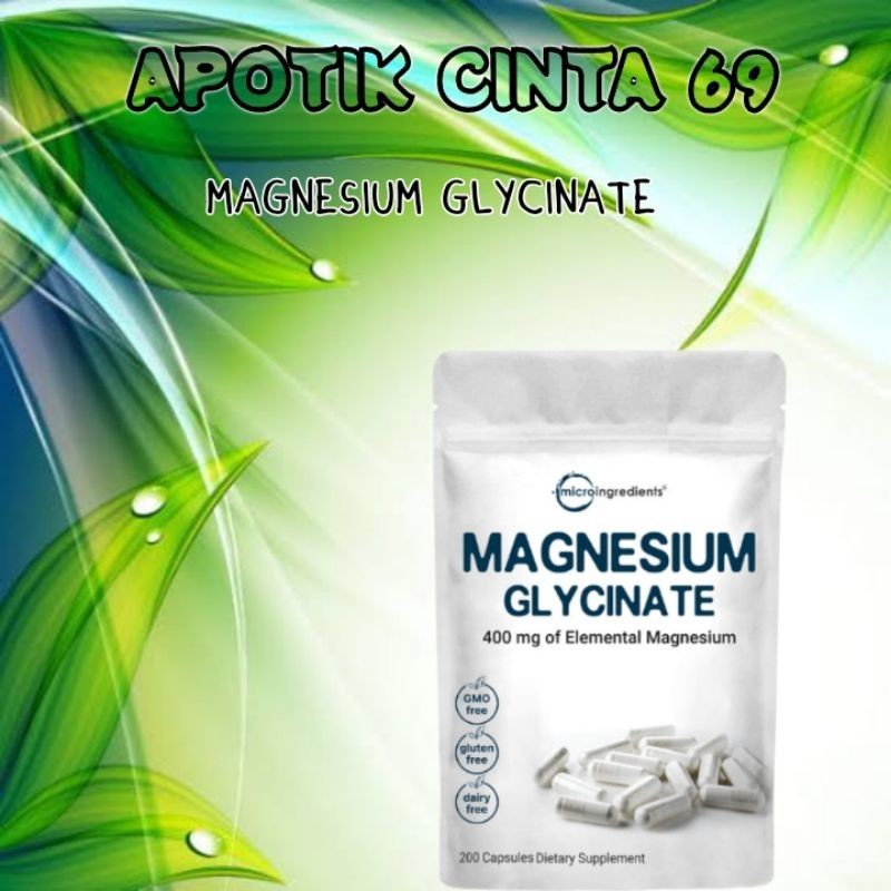 Magnesium Glycinate 400 MG - Microingredients Magnesium Glycinate 400Mg (200 Capsules)