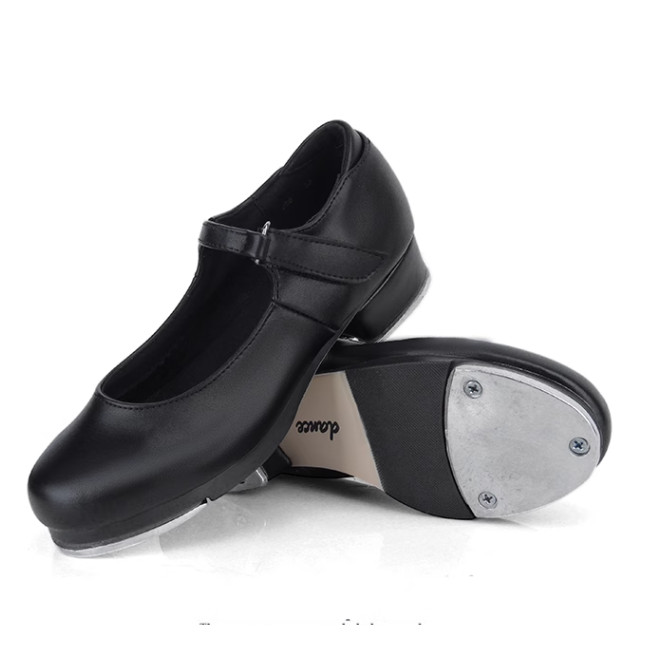 

Girls' Black Soft Sole Tap Dance Shoes