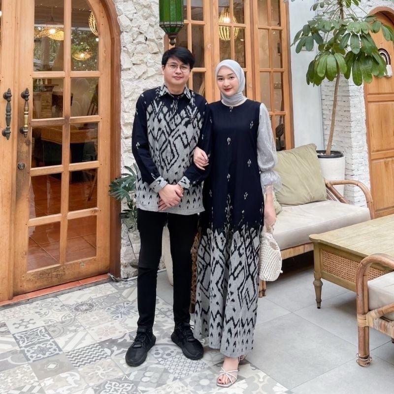 IFRA.CLTN | Rahayu Couple Tenun – Set Gamis & Kemeja Premium Elegan untuk Lebaran dan Kondangan Sari
