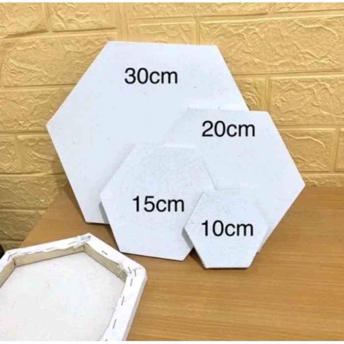 

KANVAS LUKIS HEXAGONAL SIZE 10/15/20CM - bable wrap