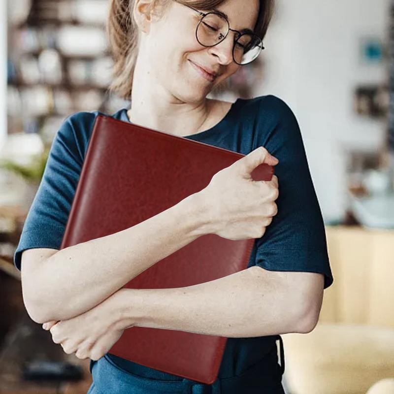 

Document Organizer Folio Multipurpose Business Binder A4 Document Binder Family File Folio With Card Holder Faux Leather