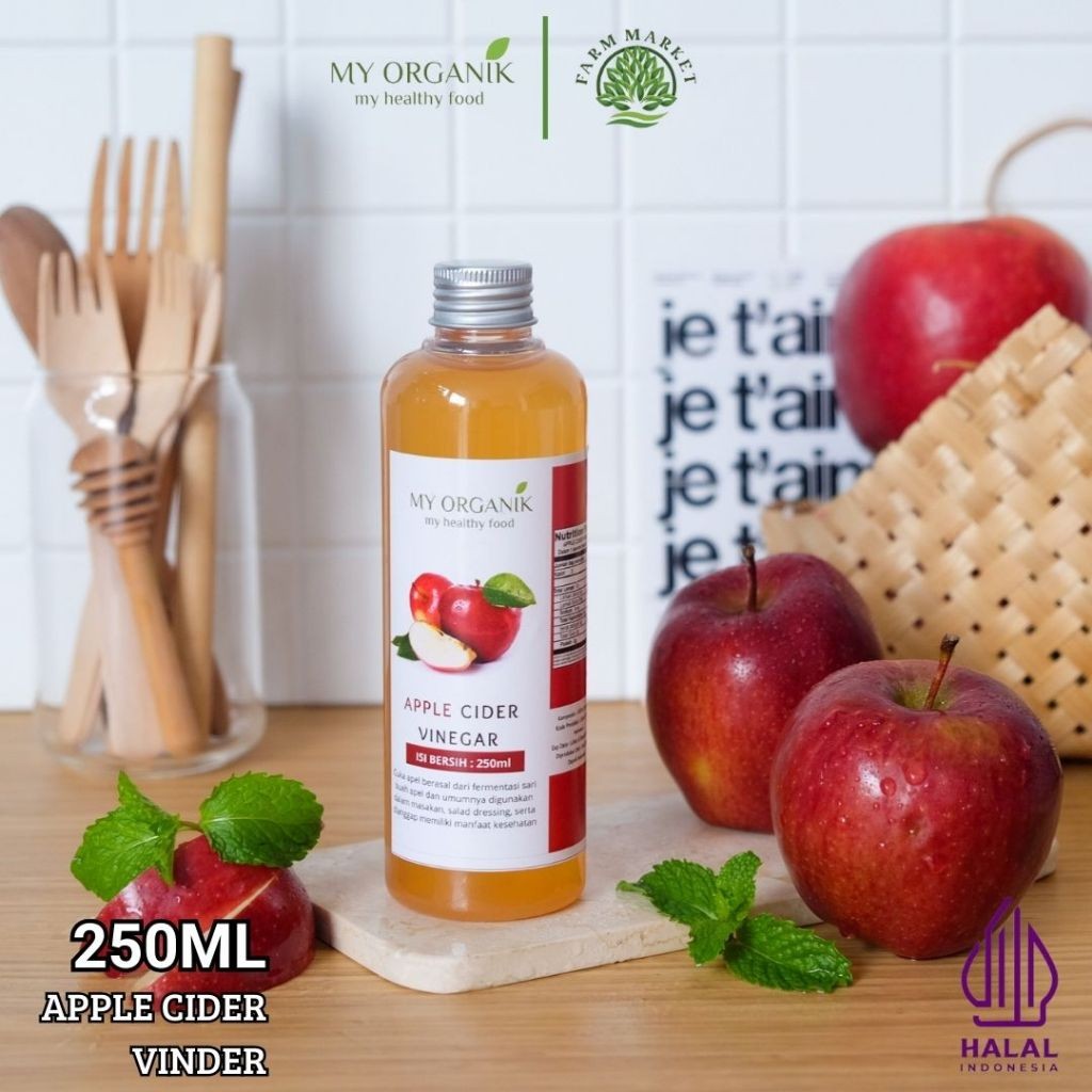 

My Organik Cuka Sari Apel Cuka Apel With Mother Apple Cider Vinegar Cuka Apel Organik 250 ml 500 ml