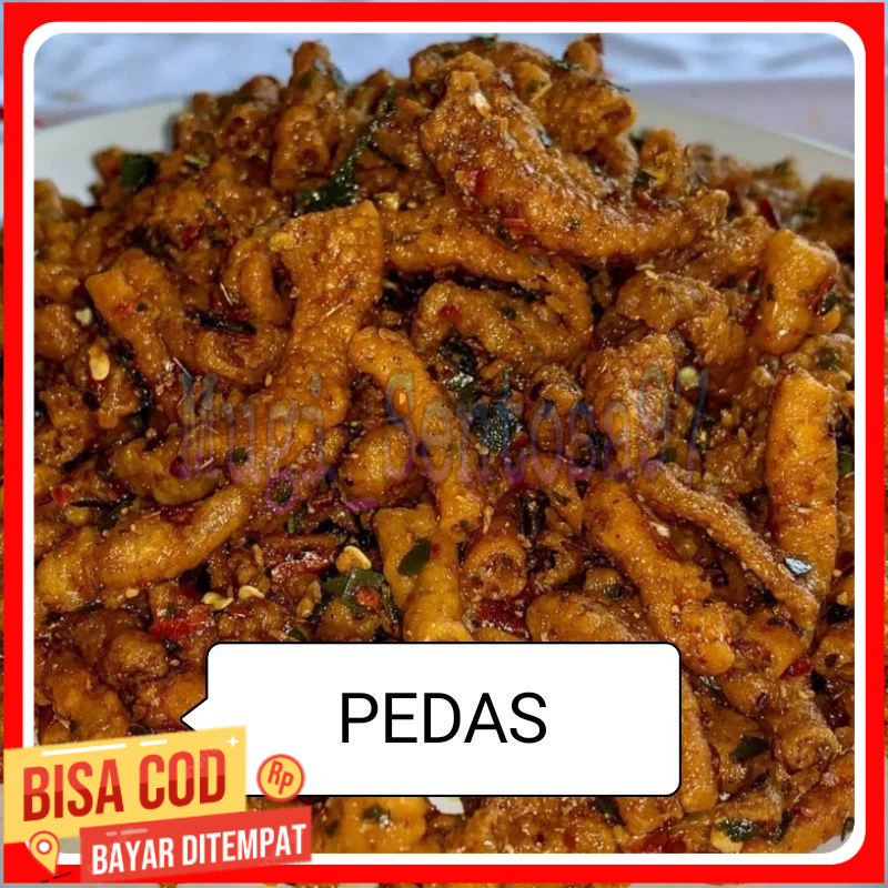 

1 kilogram usus krispy pedas daun jeruk