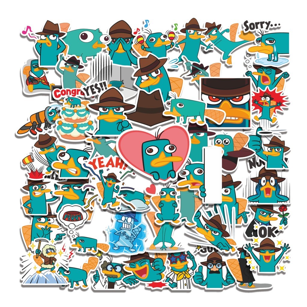 

COD 50 Pcs Stiker Perry Agent P Lucu Anti Air Untuk Dekorasi Notebook Sepeda Skateboard Handphone DIY