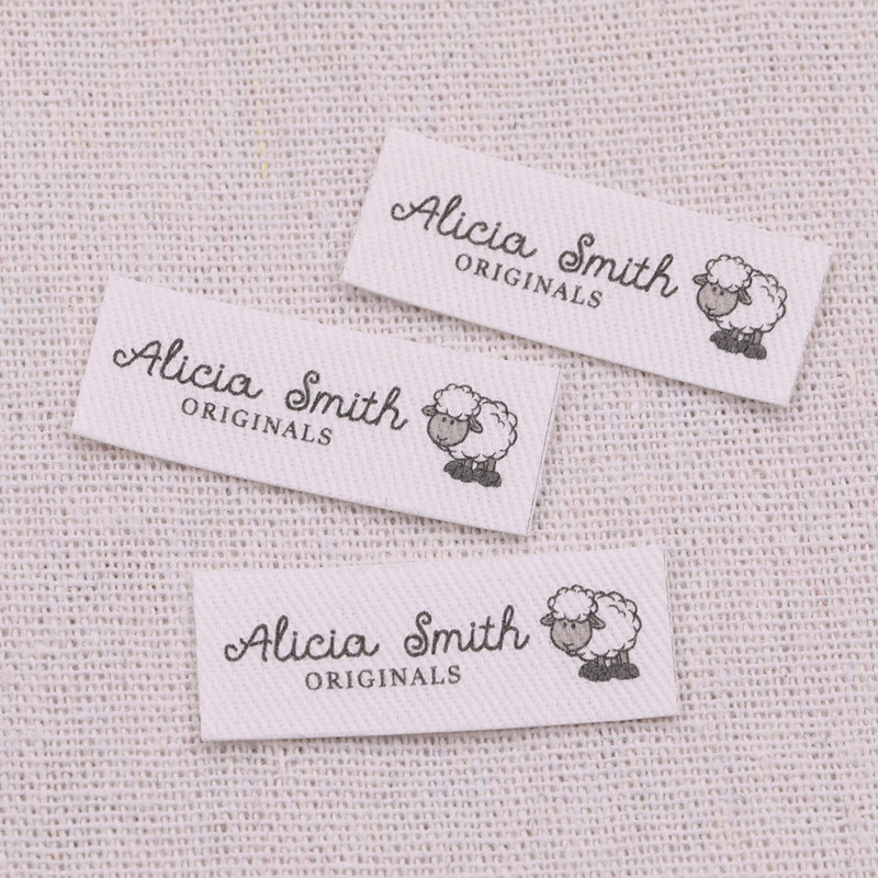 

Penguin Attack 10x40mm Custom Clothing Labels-Personalized Brand Organic Cotton Ribbon Labels Logo or Text Sewing DIY Labels