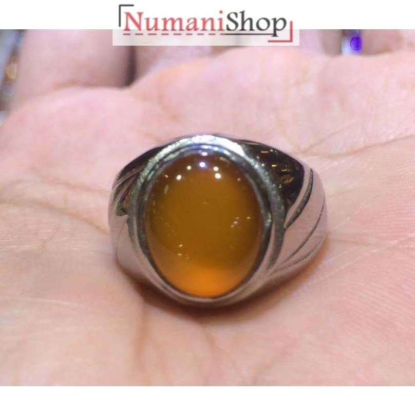 Cincin Titanium Tanam Batu Akik Natural Solar Aceh Small Size HQ