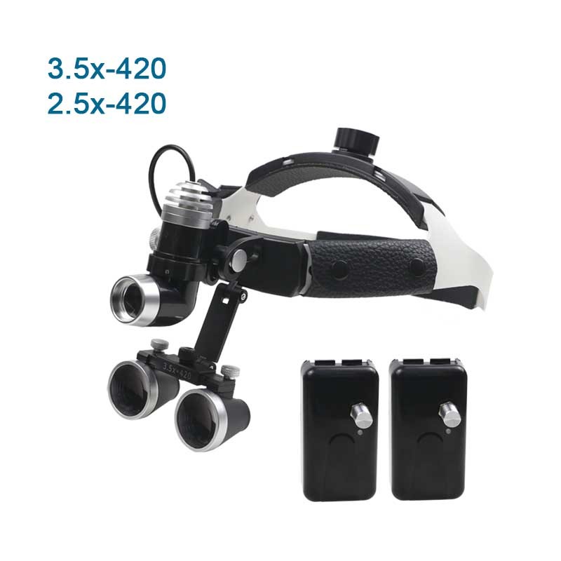 2.5X 3.5X Medical Surgery Loupes Helmet Loupes Magnifying Galss Headlight Binocular Loupes