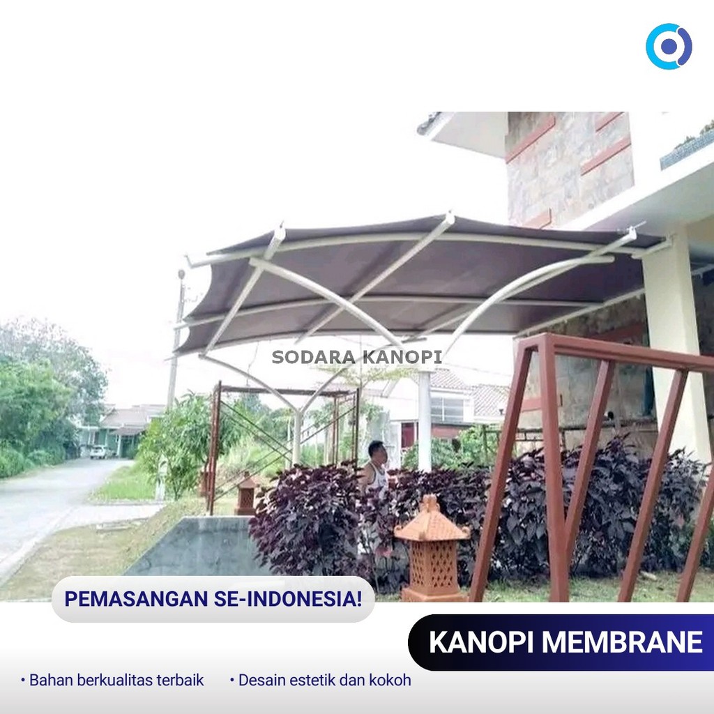 Canopy Membrane Rumah Minimalis – Solusi Teduh & Kuat