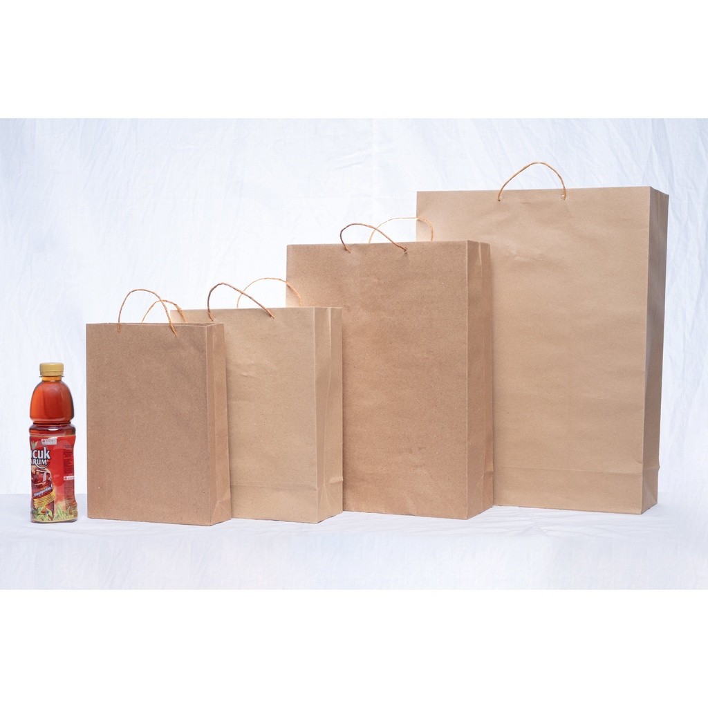 

PAPERBAG XL POLOS KW II / 30cm X 37cm X 10cm / PAPER BAG POLOS XL / TAS KERTAS SOUVENIR / KADO