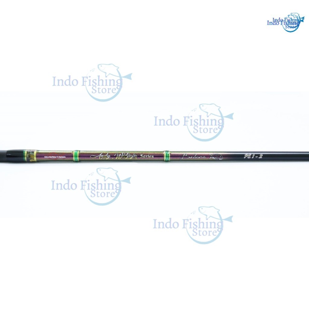 [GIFT PE 300m] Joran Light Popping BOBARA PE 1-2 Relix Nusantara Fishing Rod Mancing Casting Laut Fr