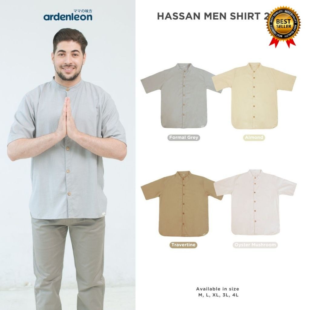 ARDENLEON Atasan Pria Raya Hassan Men Shirt