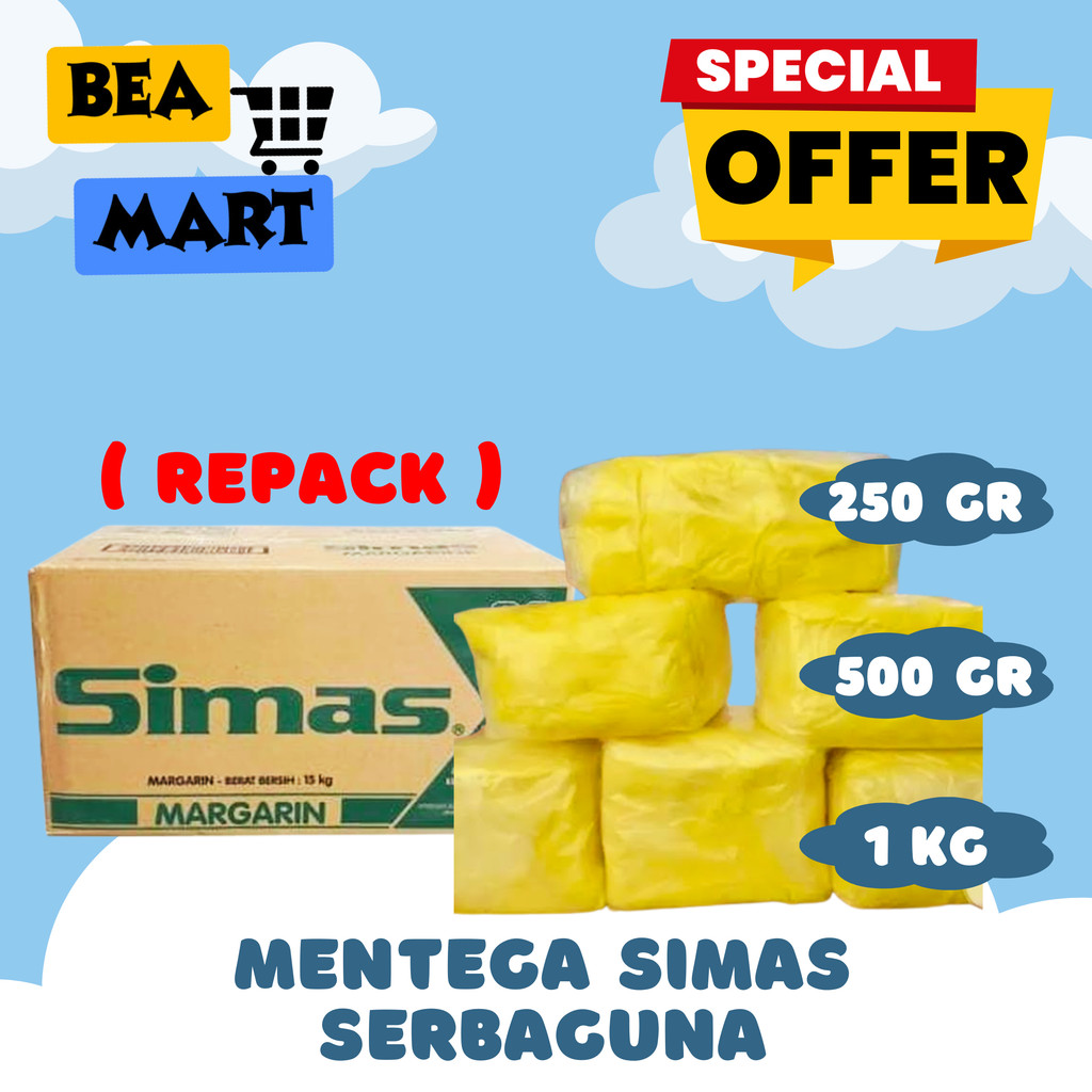 

Mentega Simas Serbaguna 250 500 1 kg | Margarin Repack 250gr 500gr 1kg